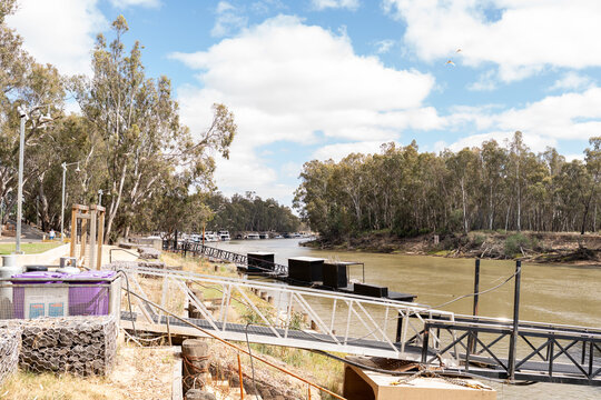 the docks at the port of Echuca, Moama on the Murray river