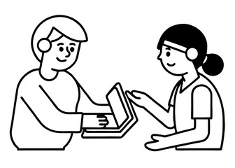 business man and woman