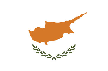 Official Cyprus flag with Olive Branches Symbol of Peace and Unity. Vector illustration