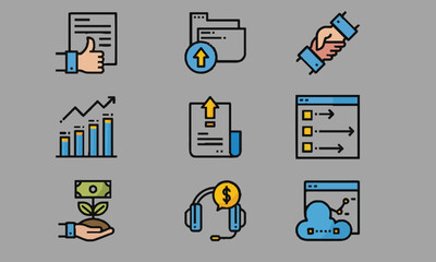 Creative modern and clean business icon design.