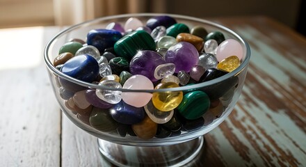 Colorful Glass Marbles Close-Up