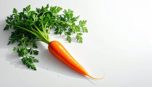 Piękna, dojrzała marchew z zieloną natką