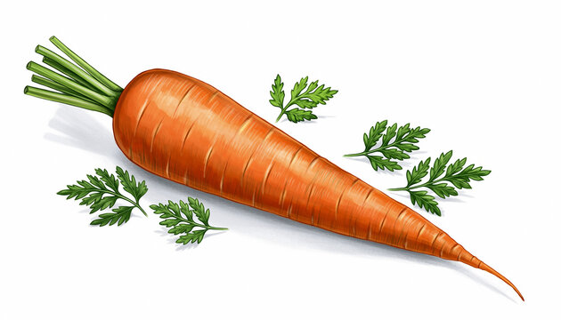 Piękna, dojrzała marchew z zieloną natką