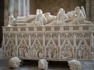 Tomb of King Pedro I inside the church of the Mosteiro de Santa Maria de Alcoba&ccedil;a