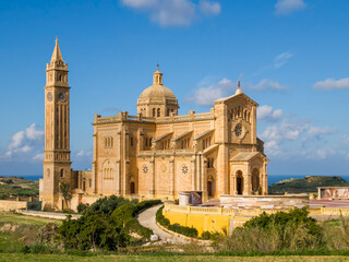 Obraz premium Ta'Pinu, Gozo, Malta — Basilica of the National Shrine of the Blessed Virgin of Ta'Pinu