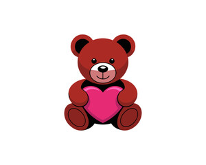 Naklejka premium Happy Teddy Day, february valentine celebration 10th with cute teddy bear, spreading love, warmth, comfort, and joy on this adorable special occasion, Happy Teddy Bear Day vector design Teddy Day