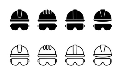 Fototapeta premium Helmet icon vector. Motorcycle helmet sign and symbol. Construction helmet icon. Safety helmet