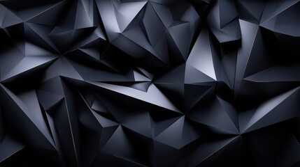Abstract Dark Geometric Background with Triangle Pattern and Metallic Accents in Low Key Lighting