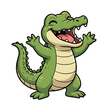 funny crocodile mascot