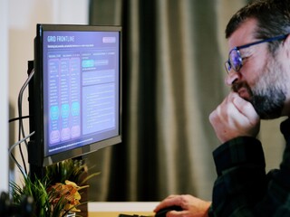 Cybersecurity Engineer Monitoring Supervisory Control And Data Acquisition - SCADA Operational Technology Incident Response Energy Security Concept