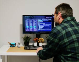 Cybersecurity Engineer Monitoring Supervisory Control And Data Acquisition - SCADA Operational Technology Incident Response Energy Security Concept