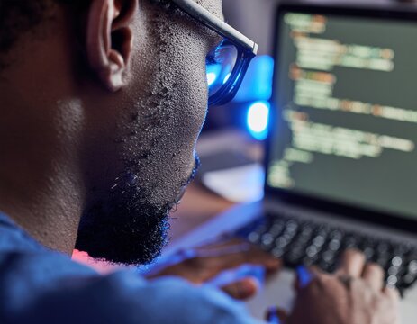 Student Immersed in Online Coding Bootcamp