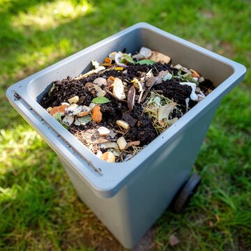 Backyard Composting Bin: Overhead Shot
