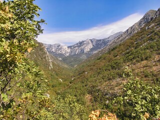 The Paklenica karst river canyon is a national park in Croatia.