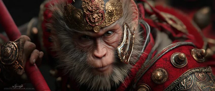 Sun Wukong, the Monkey King in the traditional Chinese myth of Journey to the West