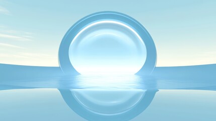 Technology Concept E-commerce Product Exhibition Stand