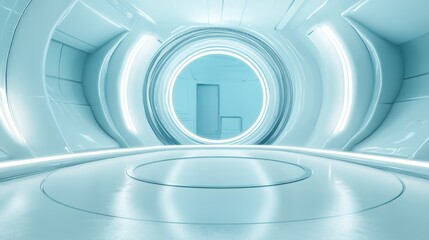 Technology Concept E-commerce Product Exhibition Stand