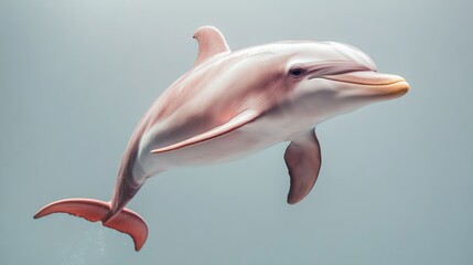 Jumping Pink Dolphin Illustration
