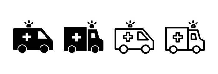 Ambulance icon vector illustration. ambulance truck sign and symbol. ambulance car © OLIVEIA