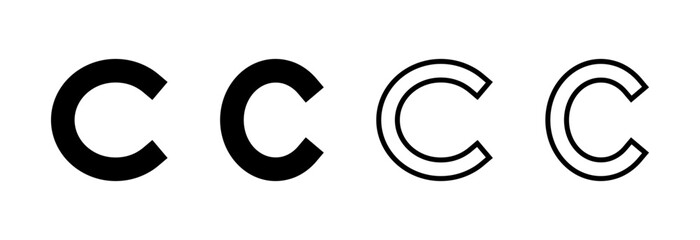 Fototapeta premium Copyright icon vector illustration. copyright sign and symbol