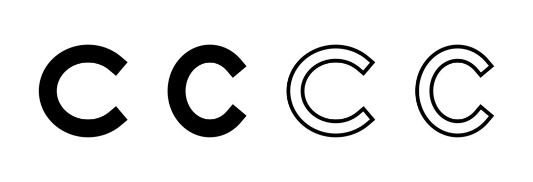 Copyright icon vector illustration. copyright sign and symbol