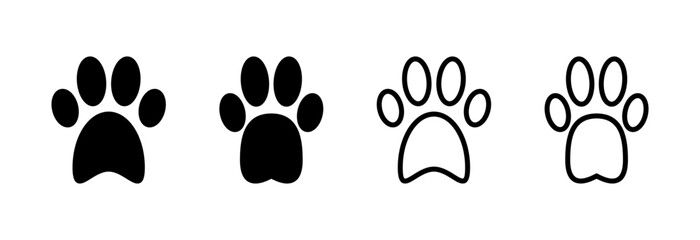 Paw icon vector illustration. paw print sign and symbol. dog or cat paw © OLIVEIA
