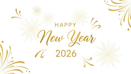 happy new year 2026 with abstract background