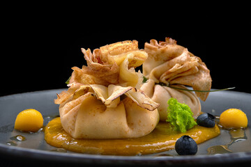 Sweet maslenitsa pancakes traditional festive