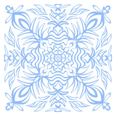 Ilustración con motivos simétrico decorativos sin fondo © NURIA