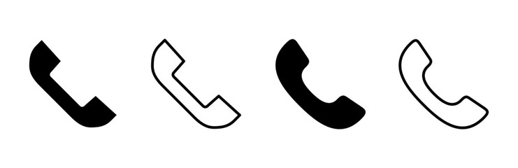 Call icon set. telephone icon vector. phone icon vector. contact us