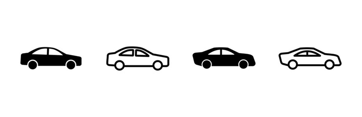 Car icon set. car vector icon. small sedan