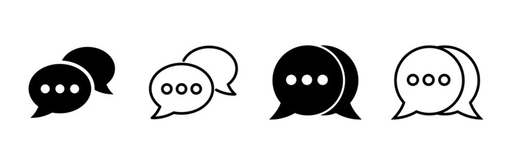 Chat icon set. speech bubble icon. comment icon vector. message. contact us