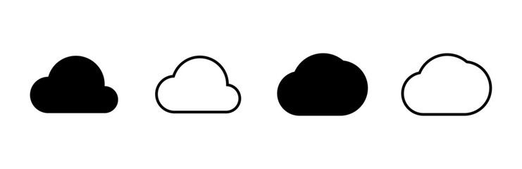 Cloud icon set. cloud vector icon