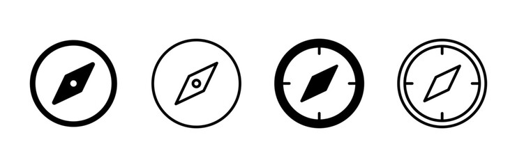 Compass icon set. arrow compass icon vector