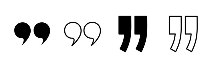 Obraz premium Quote icon set. Quotation mark symbol.