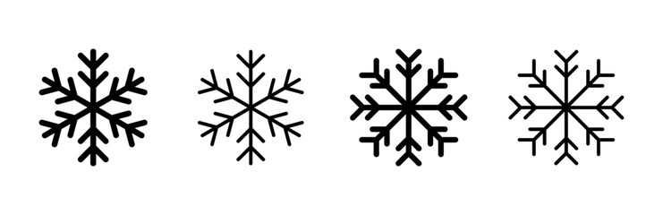 Obraz premium Snow icon set. snowflake icon vector