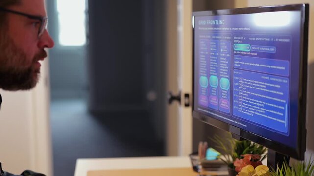 Cybersecurity Engineer Monitoring Supervisory Control And Data Acquisition - SCADA Operational Technology Incident Response Energy Security Concept