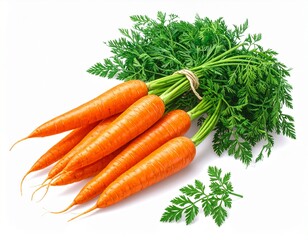 Carrot. Heap of vegetable isolated on white