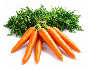 Carrot. Heap of vegetable isolated on white