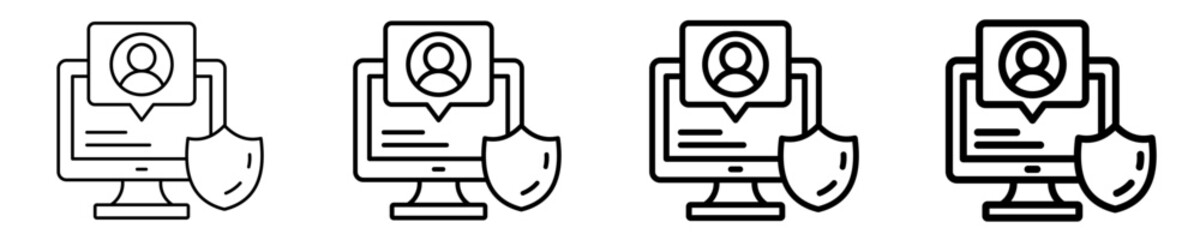 Gdpr User Data Protection  Icon Set Different Style Collection

