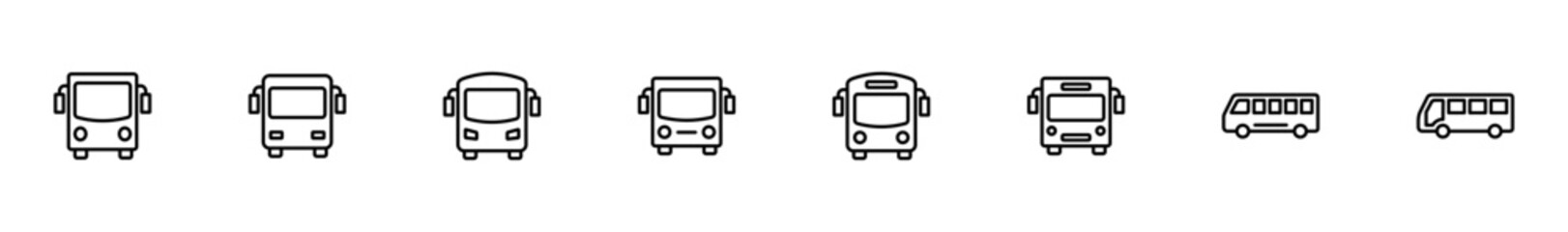 Bus Icon vector isolated on white background. Black bus vector icon