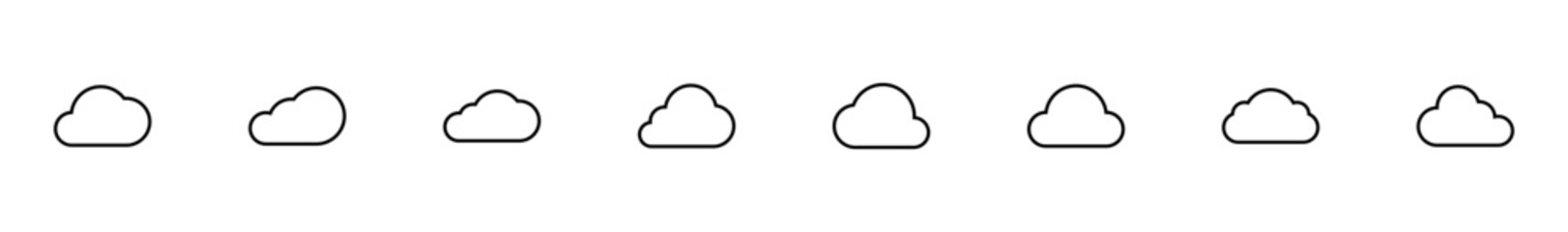 Cloud icon vector isolated on white background. cloud computing icon