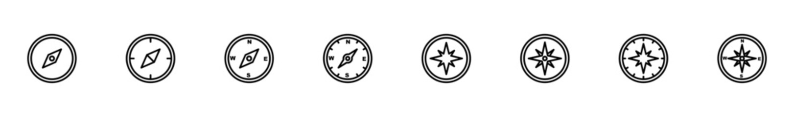 Compass icon vector isolated on white background. Compass vector icon