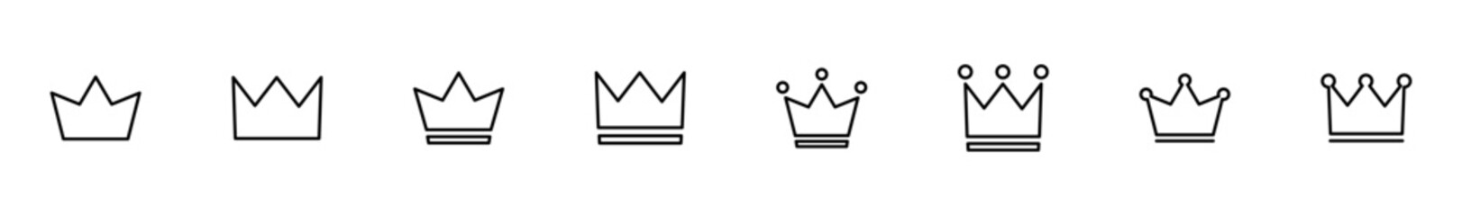 Crown Icon vector isolated on white background. Crown symbol. Crown vector icon