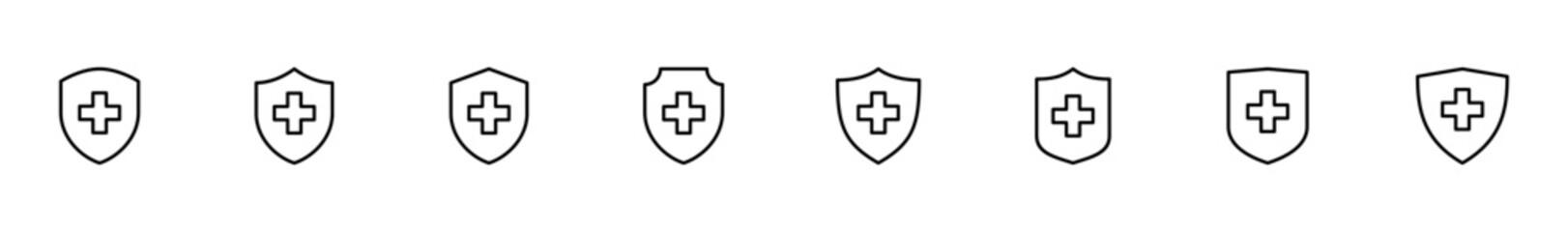 Obraz premium Health insurance icon vector isolated on white background. Insurance health document icon