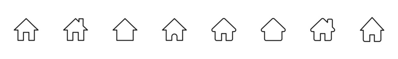Fototapeta premium Home icon vector isolated on white background. House vector icon. Address