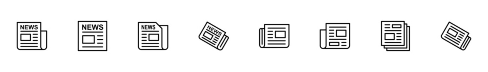 Newspaper icon vector isolated on white background. news paper icon vector