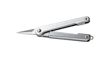 Compact folding knife with metallic finish and single blade