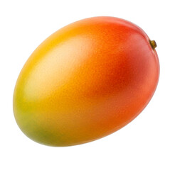 Falling Ripe Mango with Vibrant Color Isolated on Transparent Background