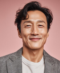 지혜롭고 자신감 있는 한국 중년의 미소 광고컷